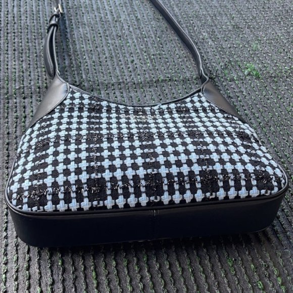Kate Spade Crossbody Tweed Fabric Blue Multi - Picture 11 of 16